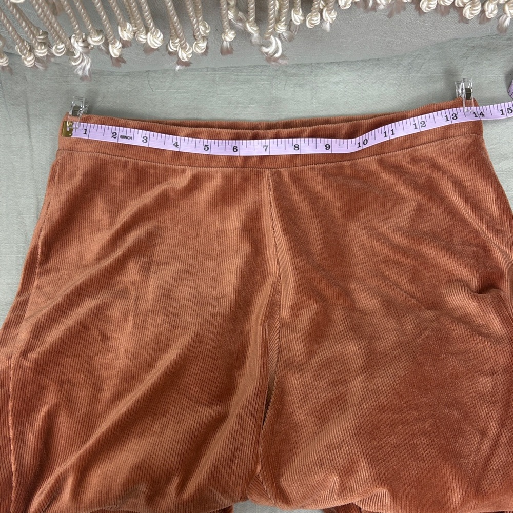 Altar’d State Velvety Ribbed Flared Pants - Rust | Medium - Picture 8 of 11
